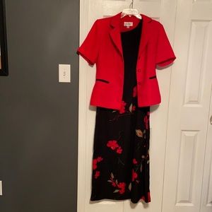 Studio one sleeveless dress with suit coat. Sz 8
